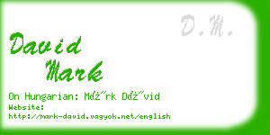 david mark business card